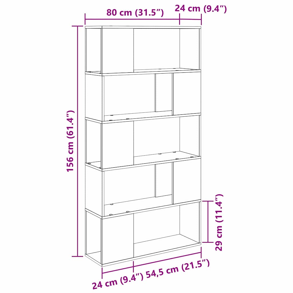 Unterhaltungszentrum Braun 80 x 24 x 155 cm Holzwerkstoff