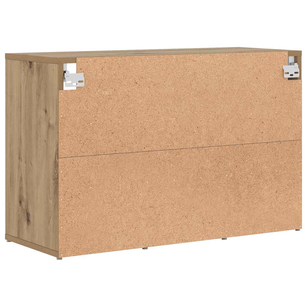 Schuhschrank Eiche handwerklich 77,5 x 30 x 51 cm Holzwerkstoff