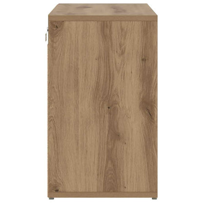 Schuhschrank Eiche handwerklich 77,5 x 30 x 51 cm Holzwerkstoff