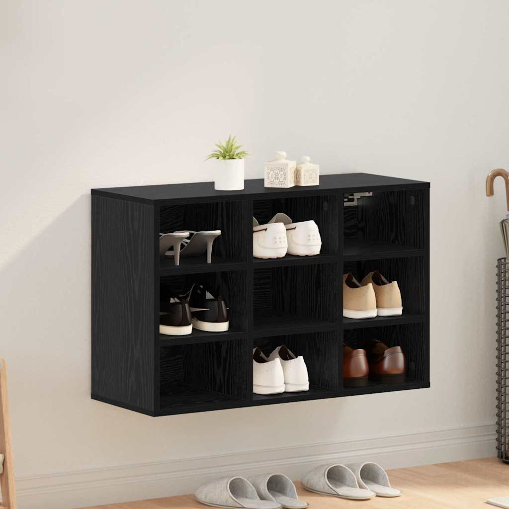 Schuhschrank Schwarze Eiche 77,5 x 30 x 51 cm Holzwerkstoff