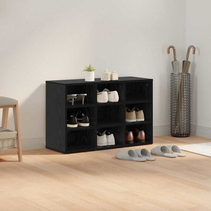 Schuhschrank Schwarze Eiche 77,5 x 30 x 51 cm Holzwerkstoff