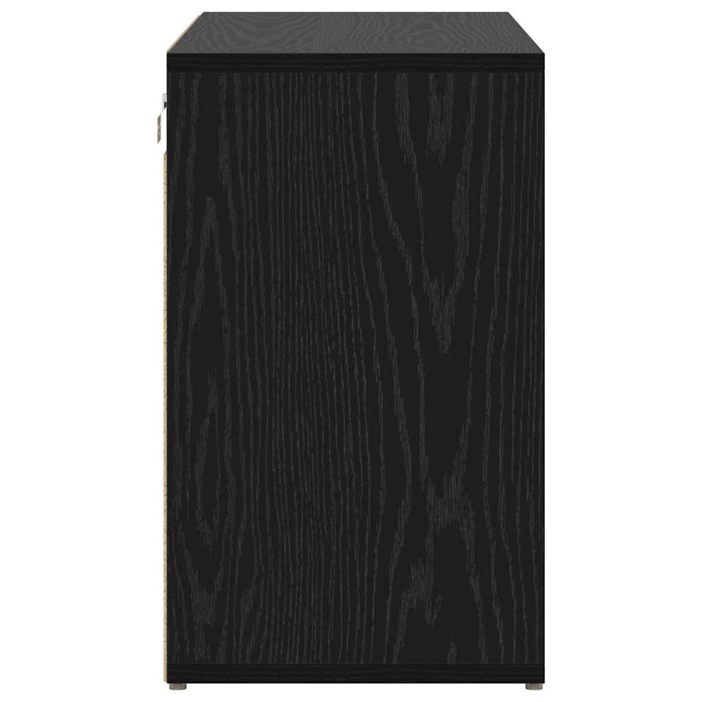 Schuhschrank Schwarze Eiche 77,5 x 30 x 51 cm Holzwerkstoff