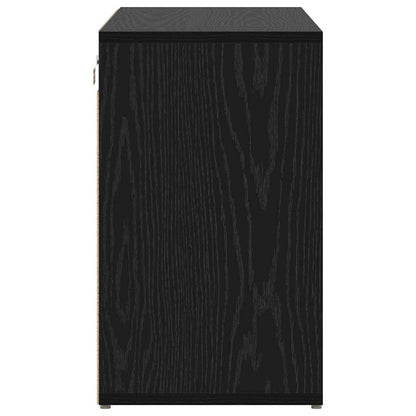 Schuhschrank Schwarze Eiche 77,5 x 30 x 51 cm Holzwerkstoff