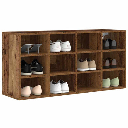 Schuhschrank mit Regal Altholz 103 x 30 x 51 cm Holzwerkstoff