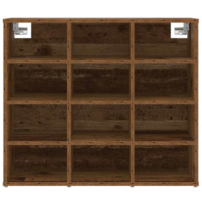 Schuhschrank mit Regal Altholz 77,5 x 30 x 67 cm Holzwerkstoff