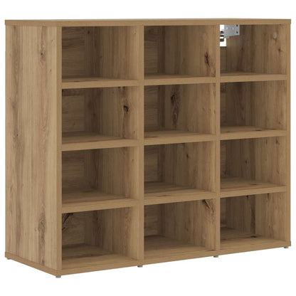 Schuhschrank Eiche handwerklich 77,5 x 30 x 67 cm Holzwerkstoff