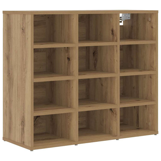 Schuhschrank Eiche handwerklich 77,5 x 30 x 67 cm Holzwerkstoff