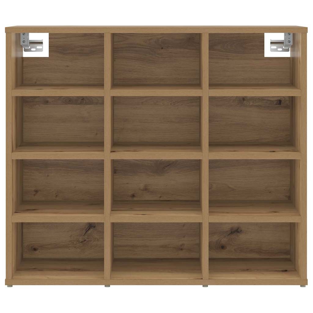 Schuhschrank Eiche handwerklich 77,5 x 30 x 67 cm Holzwerkstoff