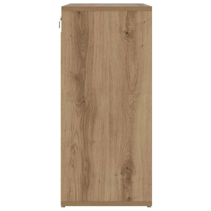 Schuhschrank Eiche handwerklich 77,5 x 30 x 67 cm Holzwerkstoff