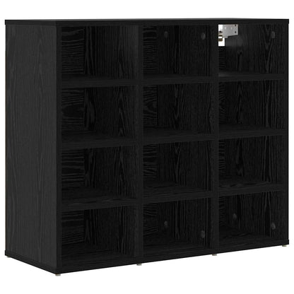 Schuhschrank Schwarze Eiche 77,5 x 30 x 67 cm Holzwerkstoff