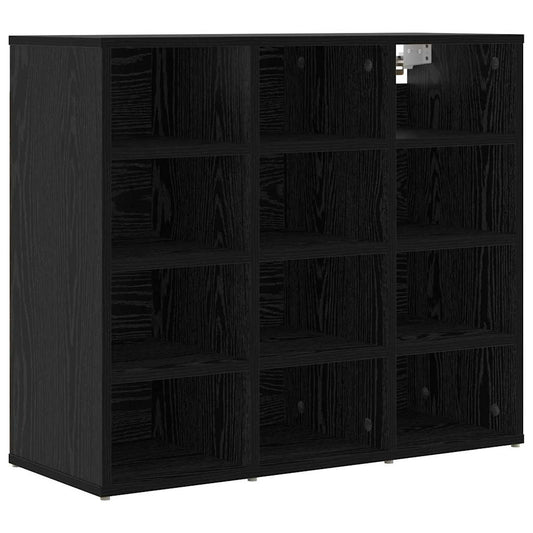 Schuhschrank Schwarze Eiche 77,5 x 30 x 67 cm Holzwerkstoff