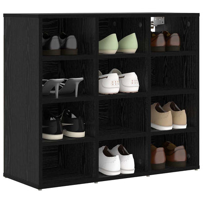 Schuhschrank Schwarze Eiche 77,5 x 30 x 67 cm Holzwerkstoff