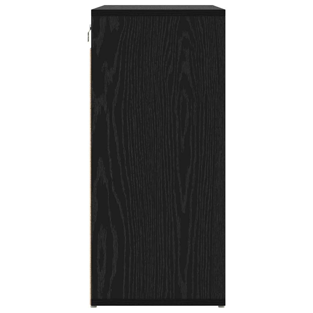 Schuhschrank Schwarze Eiche 77,5 x 30 x 67 cm Holzwerkstoff
