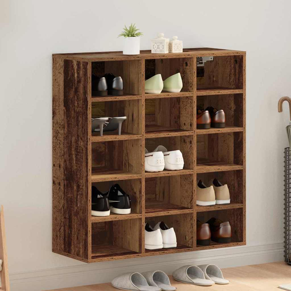 Schuhschrank Altholz 77,5 x 30 x 83,5 cm Holzwerkstoff