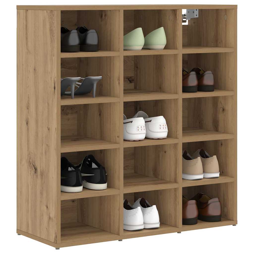 Schuhschrank mit Regal Eiche handwerklich 77,5 x 30 x 83,5 cm