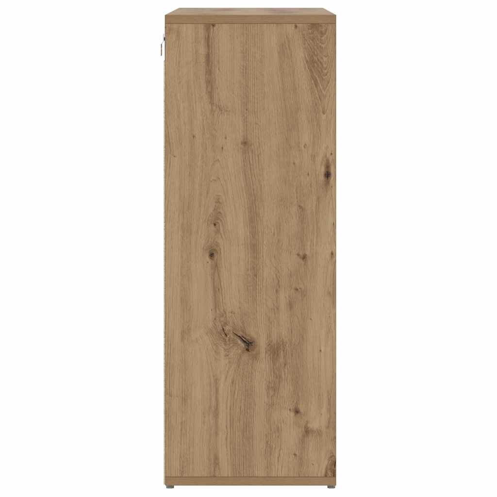 Schuhschrank mit Regal Eiche handwerklich 77,5 x 30 x 83,5 cm