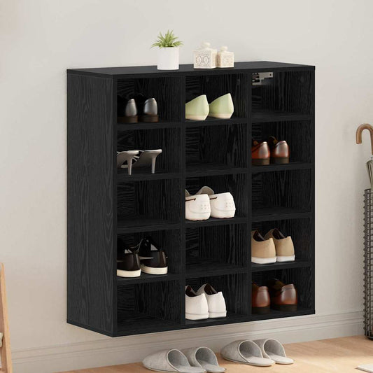 Schuhschrank Schwarze Eiche 77,5 x 30 x 83,5 cm Holzwerkstoff