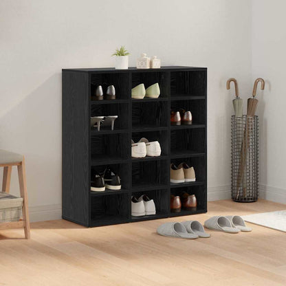Schuhschrank Schwarze Eiche 77,5 x 30 x 83,5 cm Holzwerkstoff