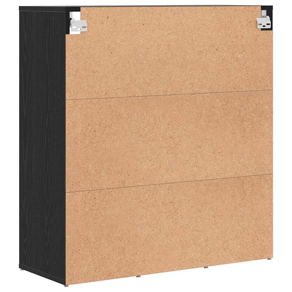 Schuhschrank Schwarze Eiche 77,5 x 30 x 83,5 cm Holzwerkstoff