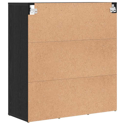 Schuhschrank Schwarze Eiche 77,5 x 30 x 83,5 cm Holzwerkstoff