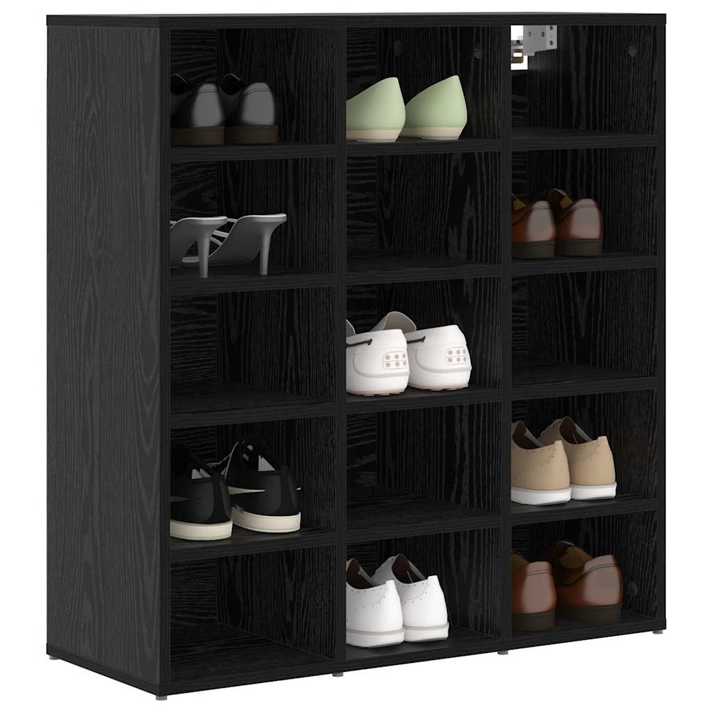 Schuhschrank Schwarze Eiche 77,5 x 30 x 83,5 cm Holzwerkstoff
