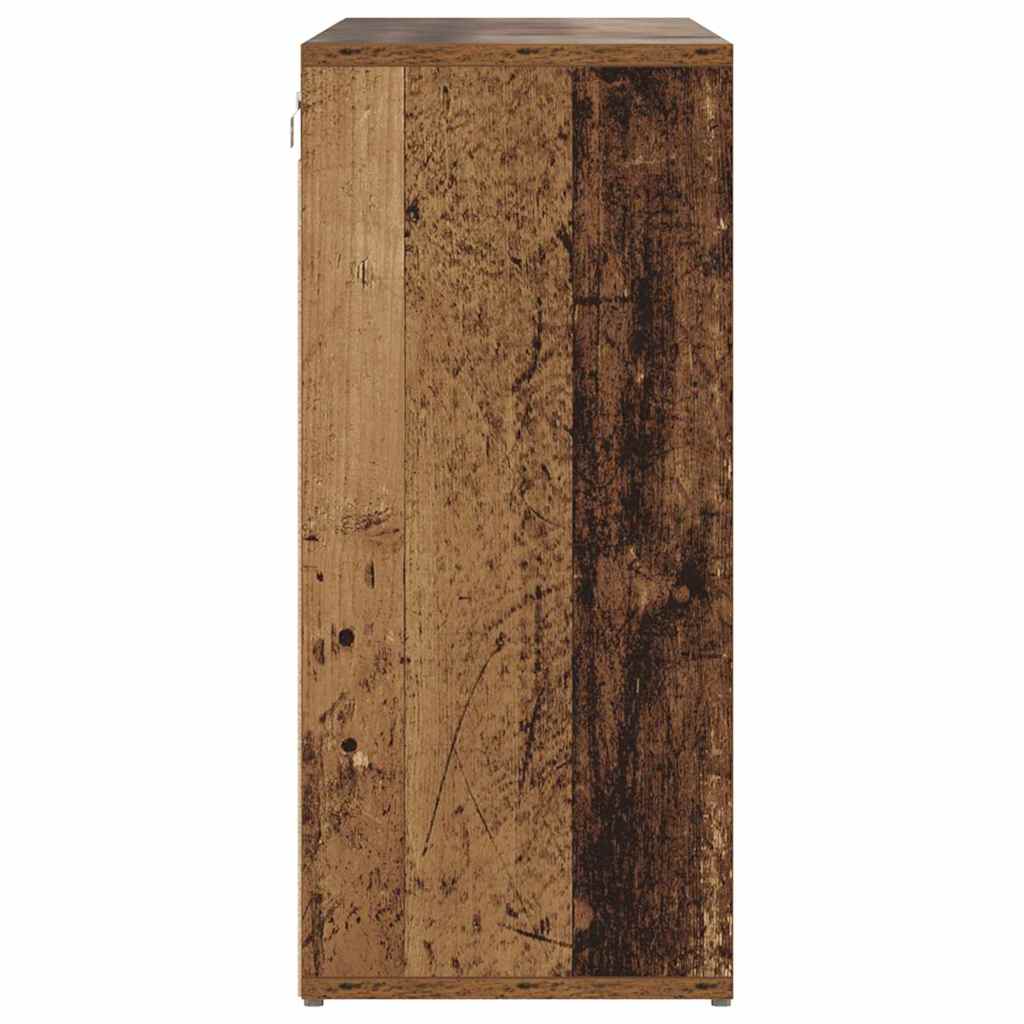 Schuhschrank mit Regal Altholz 103x30x51 cm Holzwerkstoff