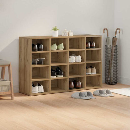 Schuhschrank Eiche handwerklich 103 x 30 x 67 cm Holzwerkstoff