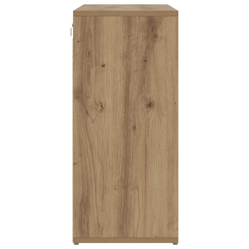 Schuhschrank Eiche handwerklich 103 x 30 x 67 cm Holzwerkstoff