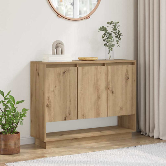 Sideboard Eiche handwerklich 97 x 29 x 75 cm Holzwerkstoff