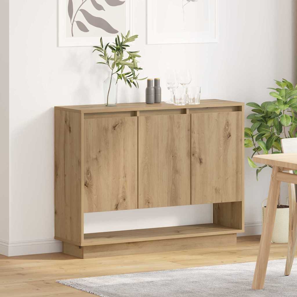 Sideboard Eiche handwerklich 97 x 29 x 75 cm Holzwerkstoff