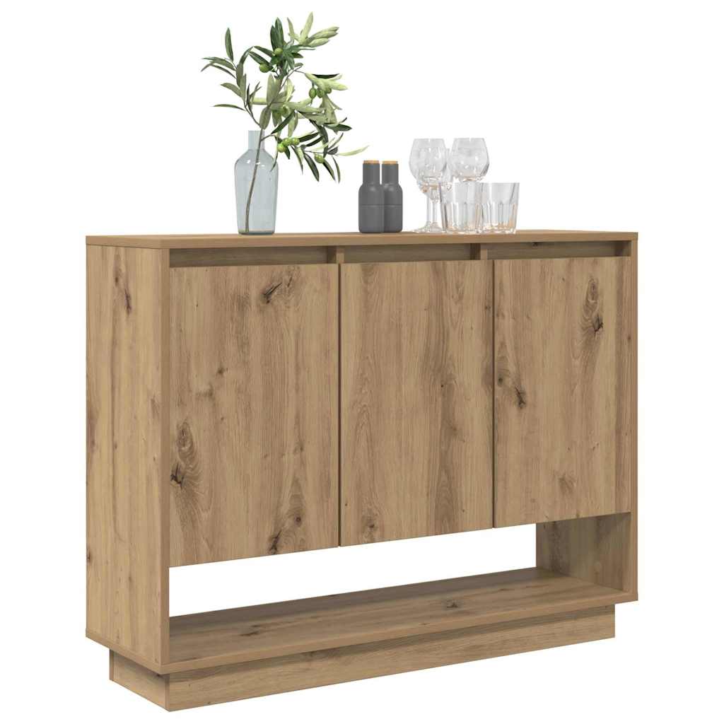 Sideboard Eiche handwerklich 97 x 29 x 75 cm Holzwerkstoff