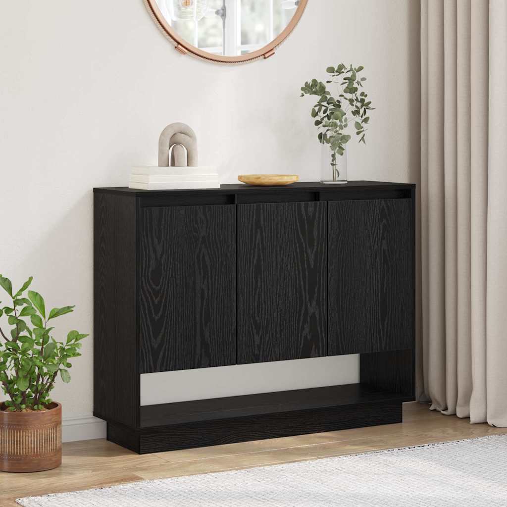Sideboard Schwarze Eiche 97 x 29 x 75 cm Holzwerkstoff