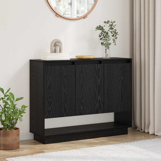 Sideboard Schwarze Eiche 97 x 29 x 75 cm Holzwerkstoff