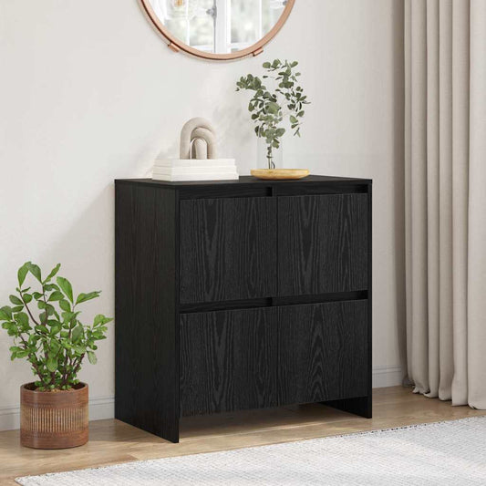 Sideboard Schwarze Eiche 70 x 41 x 75 cm Holzwerkstoff