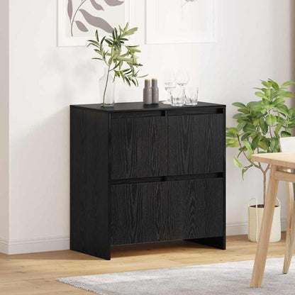 Sideboard Schwarze Eiche 70 x 41 x 75 cm Holzwerkstoff