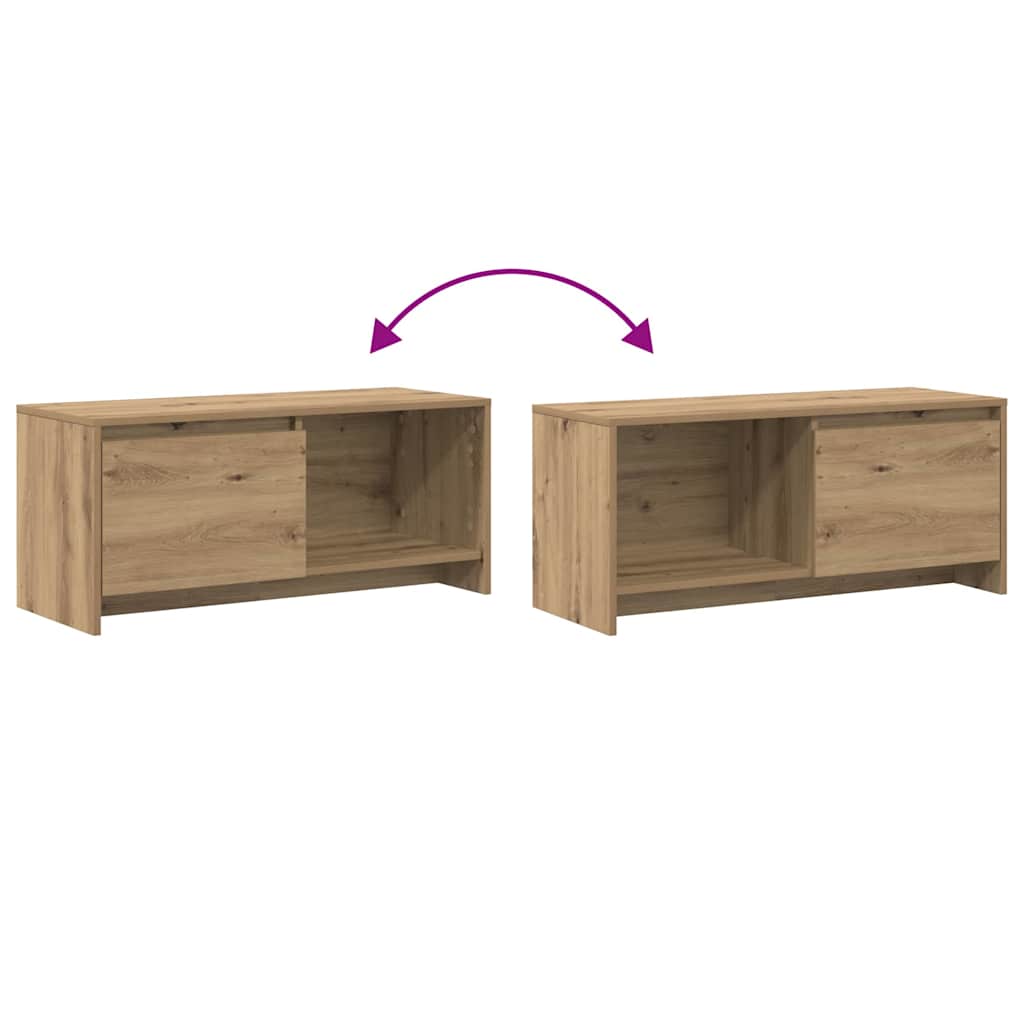 TV-Ständer Eiche handwerklich 90 x 35 x 40 cm Holzwerkstoff