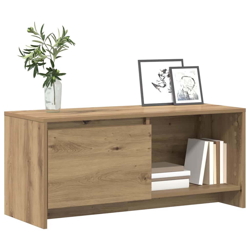 TV-Ständer Eiche handwerklich 90 x 35 x 40 cm Holzwerkstoff