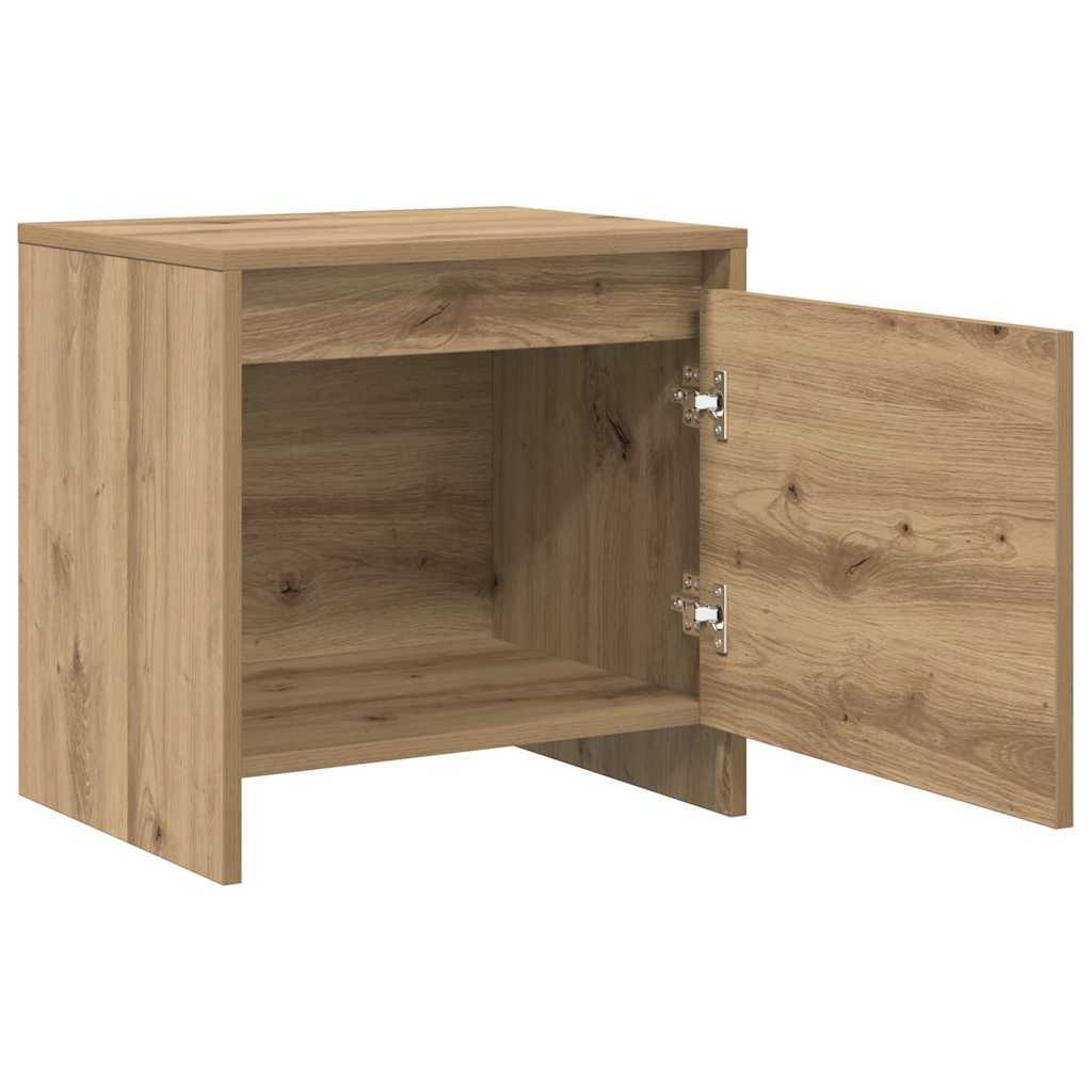 Nachttisch Eiche handwerklich 45 x 34 x 44.5 cm Holzwerkstoff