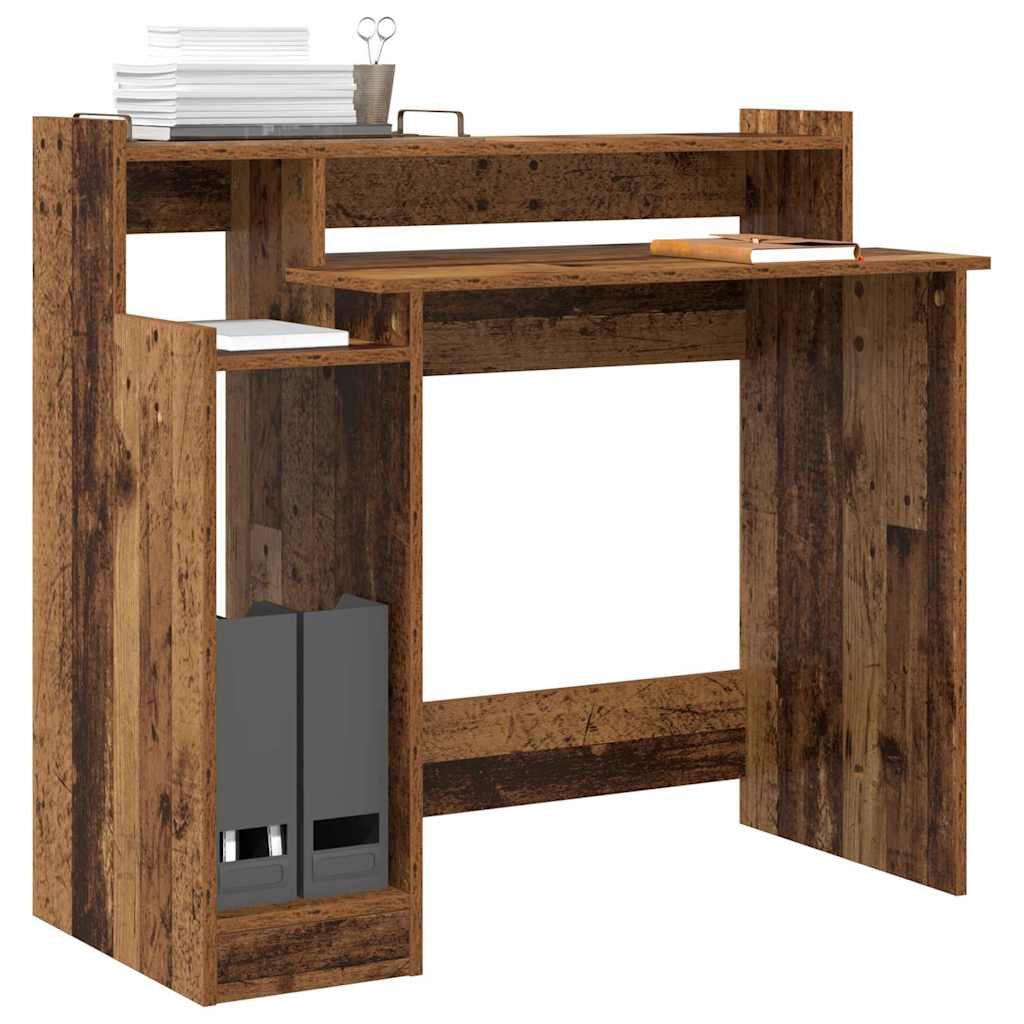 Schreibtisch mit Regal Altholz 97 x 45 x 90 cm Holzwerkstoff