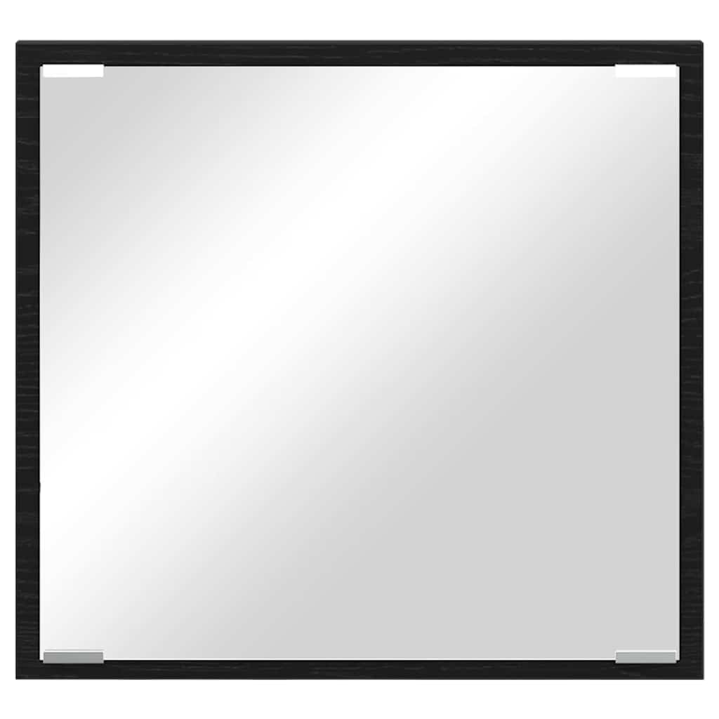 LED Badezimmer Spiegel Schwarz Eichen-Optik 40 x 8.5 x 37 cm