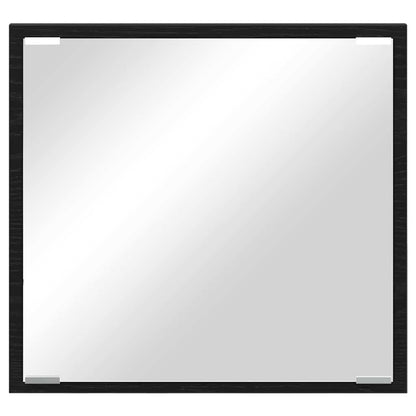 LED Badezimmer Spiegel Schwarz Eichen-Optik 40 x 8.5 x 37 cm