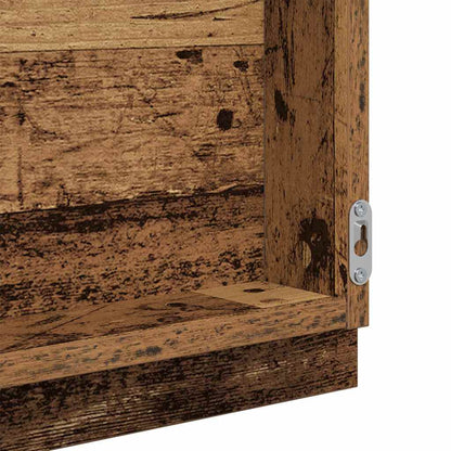 Spiegel Wandmontiert Altholz 90 x 8.5 x 37 cm Holzwerkstoff