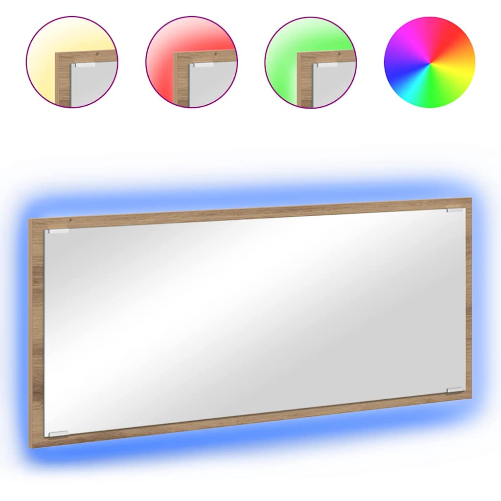 Spiegel Artisan-Eiche 90 x 8,5 x 37 cm Holzwerkstoff