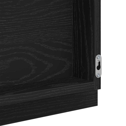 Spiegel Schwarz Eichen-Optik 90 x 8.5 x 37 cm Holzwerkstoff