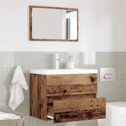 Badezimmermöbelset 2 pcs Altholz 57 x 37 x 45 cm Holzwerkstoff