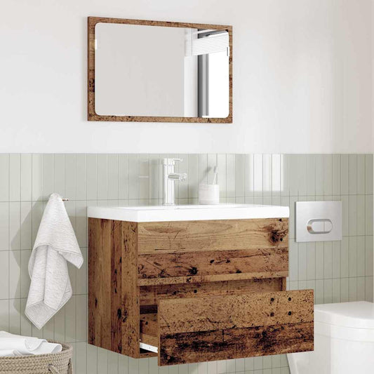Badezimmermöbelset 2 pcs Altholz 57 x 37 x 45 cm Holzwerkstoff