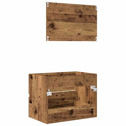 Badezimmermöbelset 2 pcs Altholz 57 x 37 x 45 cm Holzwerkstoff