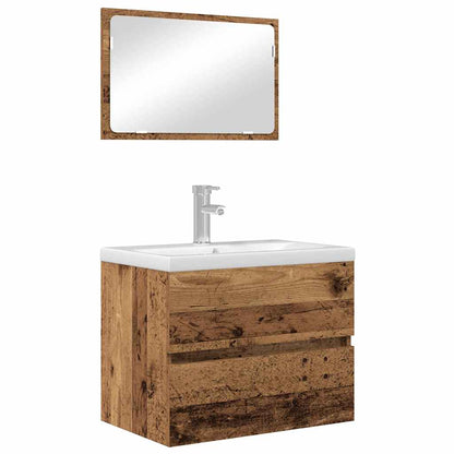 Badezimmermöbelset 2 pcs Altholz 57 x 37 x 45 cm Holzwerkstoff