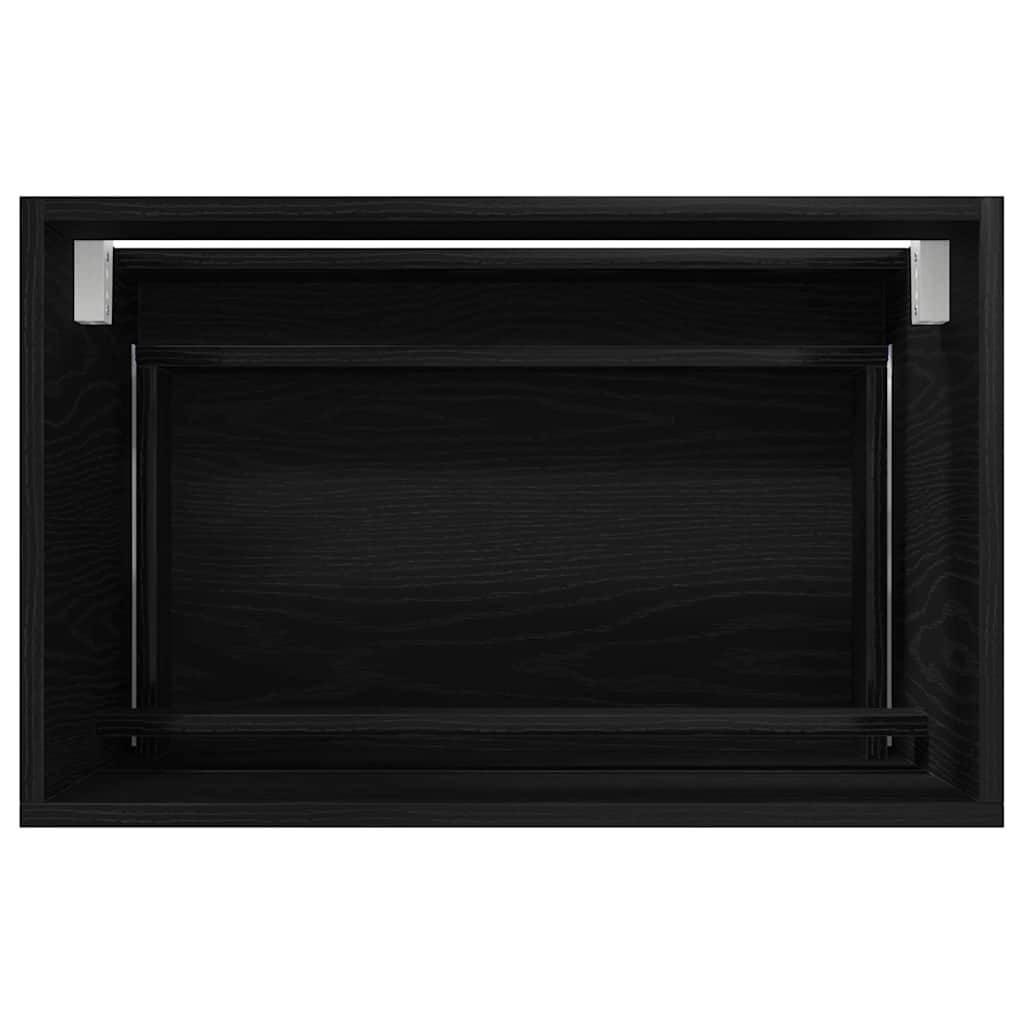 Badezimmermöbelset 2 pcs Schwarz Eichen-Optik 57 x 37 x 45 cm