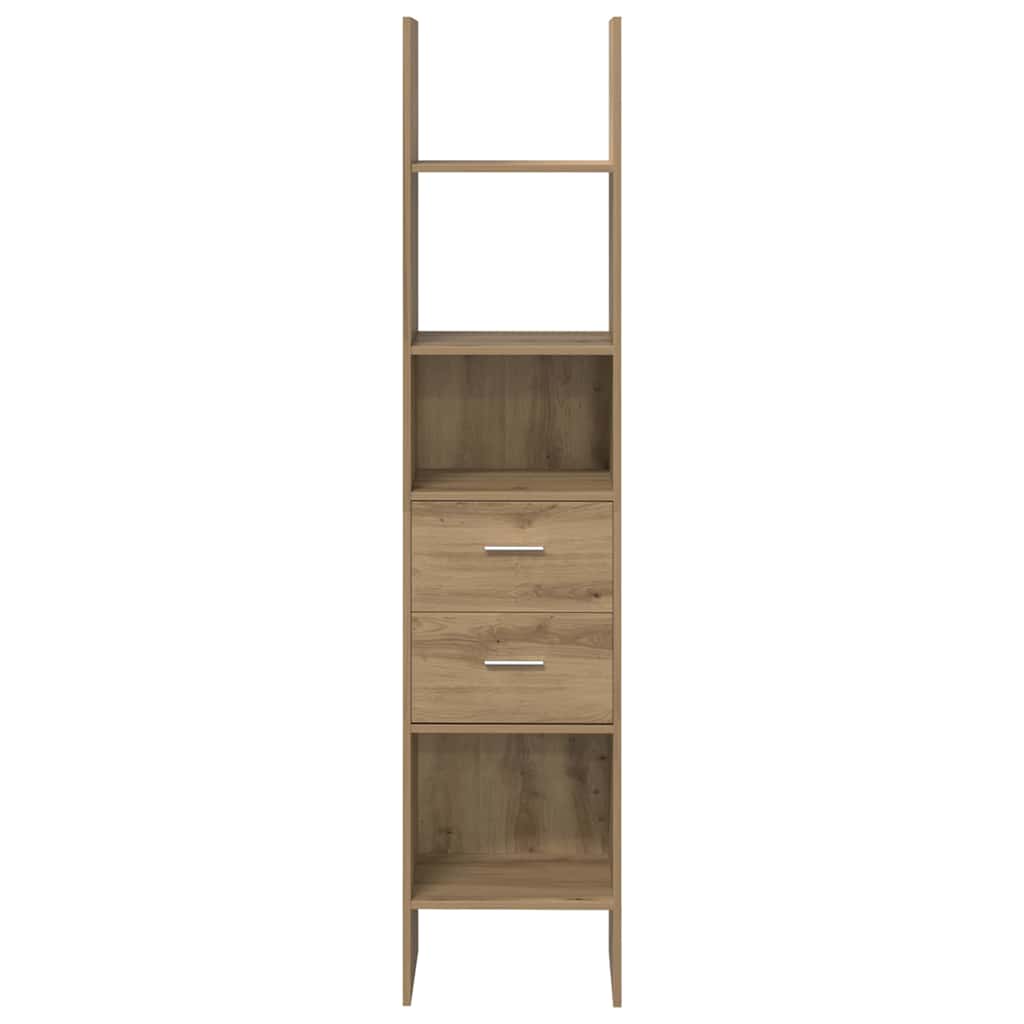 Bücherregal Eiche handwerklich 40 x 35 x 180 cm Holzwerkstoff